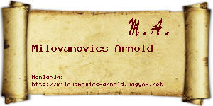 Milovanovics Arnold névjegykártya